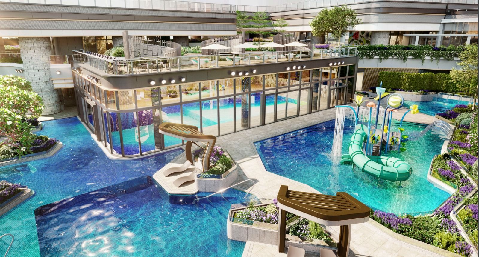 屯門巨盤丨新地NOVO LAND設40萬方呎會所 擁全區最大水上樂園相當於兩個半標準池